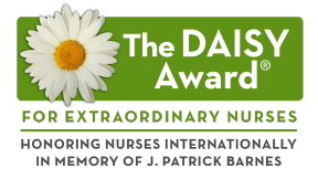 Daisy Award for extraordinary nurses honroring internationallly in memory of J. Patrick Barnes