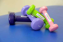 Image of weights used in rehabilitation at the Physical Performance Institute