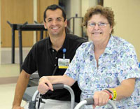 Image of a Rehabilitation patient with her physical therapist at El Camino Health