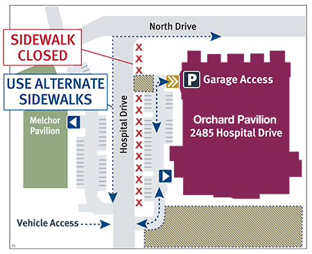 Women's Hospital Construction Parking Driveway