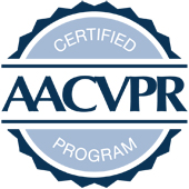 Image of the AACVPR Award from the American Association of Cardiovascular and Pulmonary Rehabilitation click to learn more