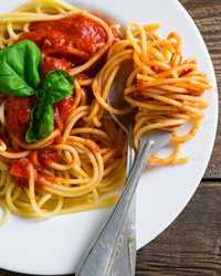 Roasted Vegetable Marinara with Spaghetti