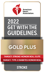 American Heart Association's Get With The Guidelines Gold Plus Achievement Award 2022