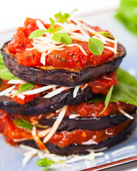 Eggplant Parmesan Stack