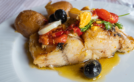 Roasted Cod with Cherry Tomato