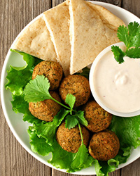 Chick Pea Falafel with Tzatziki