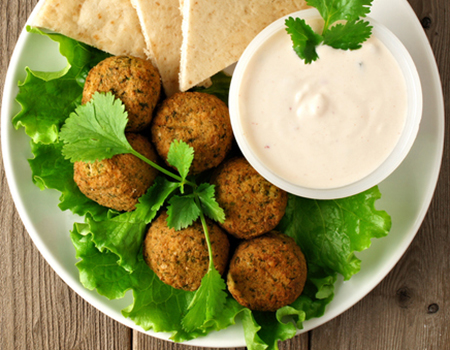 Chick Pea Falafel with Tzatziki