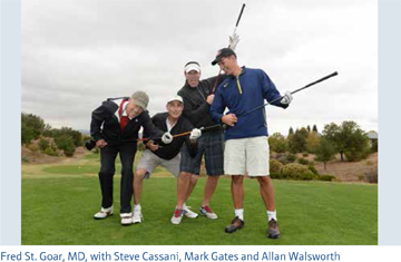 Fred St. Goar, MD, with Steve Gassani, Mark Gates and Allan Walsworth