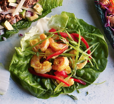 Curried Shrimp Lettuce Wraps recipe Curried Shrimp Lettuce Wraps recipe