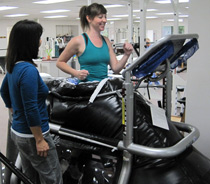 Image of a rehabilitation patient on an Alteg treadmill