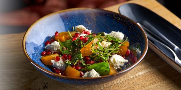 Persimmon, Feta and Pomegranate Salad