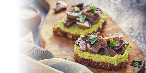 Unexpected Roasted Mushroom and Avocado Crostini Unexpected Roasted Mushroom and Avocado Crostini