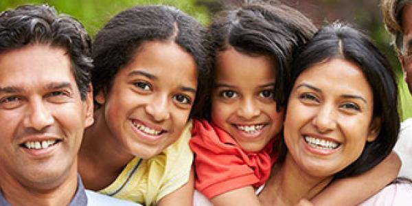 South Asian Heart Center - smiling family South Asian Heart Center - smiling family