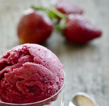 Strawberry Rhubarb Frozen Yogurt