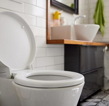 Modern Bathroom Interior Featuring a Clean White Toilet and Elegant Sink