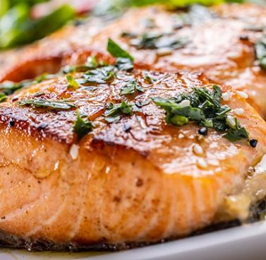 Lemon Garlic Salmon with Roasted Vegetables